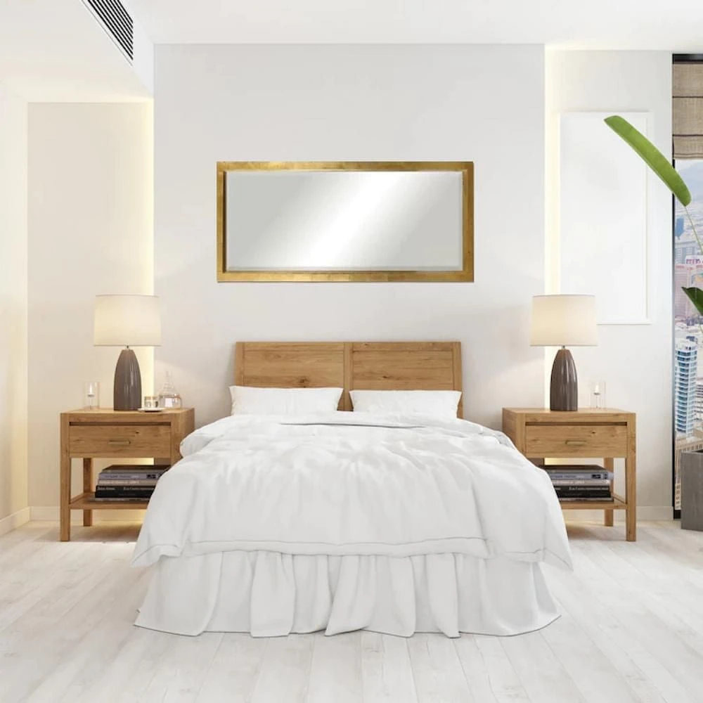 Floor mirror with solid heavy MDF frame<br>Dimensions<br>80"H x 30"W x 5"D