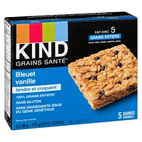 KIND Healthy Grains Vanilla Blueberry Bars, 5 pack, 5 - 12 oz (35g) bars