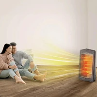 Appareil électrique de chauffage radiant à quartz de 1500W avec 3 réglages de chaleur Chauffage à quartz