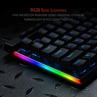 Redragon K580 VATA RGB Mechanical Gaming Keyboard, 104 Keys Gamer Keyboard with Blue Tactile Mechanical Switches, Customizable RGB Backlit, 5 On-Board Macro Keys & Dedicated Media Controls Panel