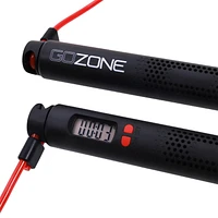 GoZone Cordless Jump Rope – Red/Black, With digital counter