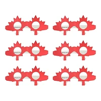 6 CT Canada Maple Leaf Paper Glasses, Partyware
