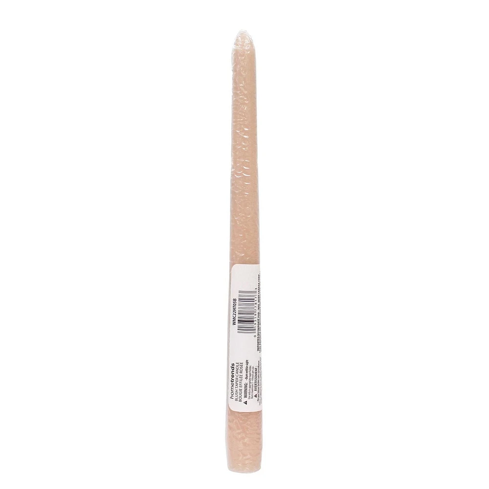 Hometrends 10" Bougie effilée rosée 10"H, non parfumé