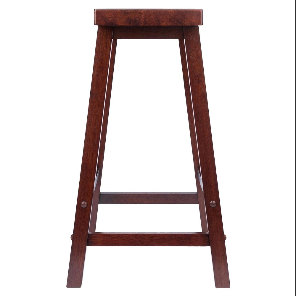 Winsome Satori Saddle Seat Counter Stool, Walnut