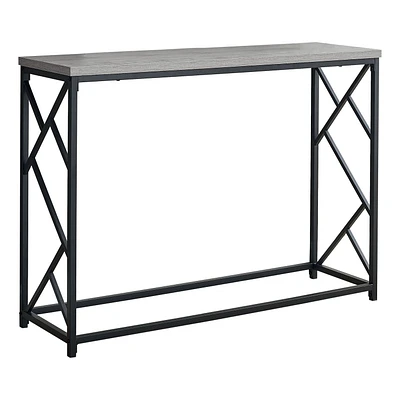 Monarch Specialties Table D'appoint, Console, Entrée, Étroit, Sofa, Salon, Chambre À Coucher, Métal, Stratifié, Gris, Noir, Contemporain, Moderne