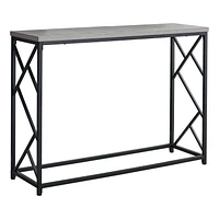 Monarch Specialties Accent Table, Console, Entryway, Narrow, Sofa, Living Room, Bedroom, Metal, Laminate, Grey, Black, Contemporary, Modern