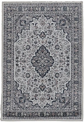 Tapis Emerald Barton noir & crème de 5 pi x 7 pi