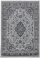 Tapis Emerald Barton noir & crème de 5 pi x 7 pi