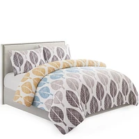 Literie toutes saisons Marina Decoration, housse de couette ultra douce et soyeuse, en rayonne de bambou richement imprimée, avec taies d'oreiller
