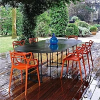 Heavenly Collection Red Plastic Armchair