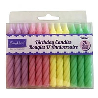 Twinkle Birthday Candles in Pastel Colour Range