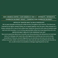 Starbucks VERANDA BLEND pour NESPRESSO VERTUO, café de torréfaction blonde, notes douces et veloutés, capsules recyclables grâce au système de recyclage de NESPRESSO 100 g