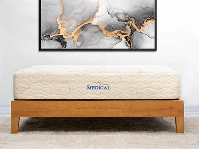 NSC Medical - Matelas très grand lit hybride de en latex et à ressorts ensachés