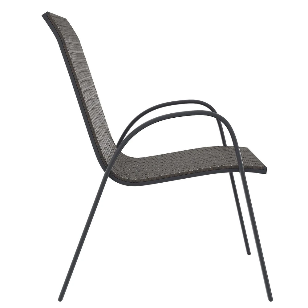 Chaise empilable en osier Mainstays Conception compacte
