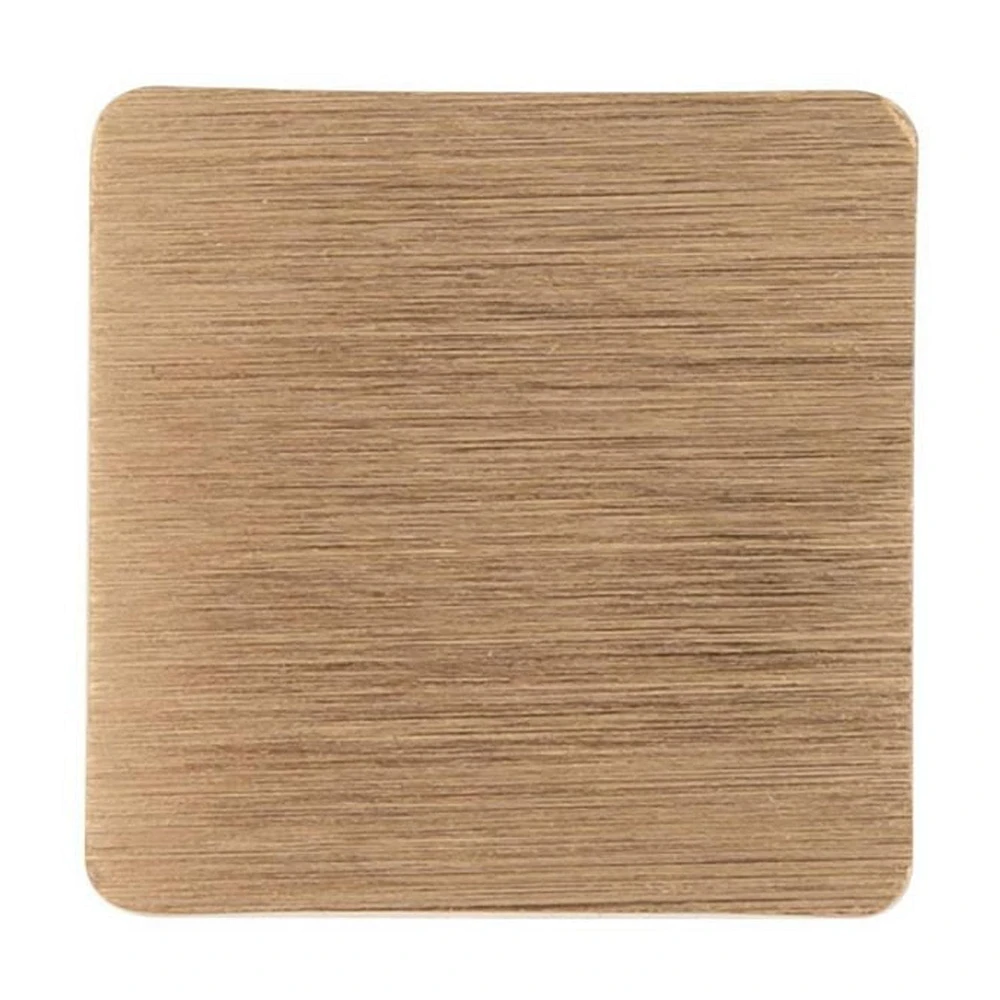 Era Square Paquet de 2 Bouton Dorée Brossée 1.18 x 1.18 x 1.14 po.