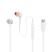 JBL Tune 310C USB Wired Hi-Res In-Ear Headphones - White