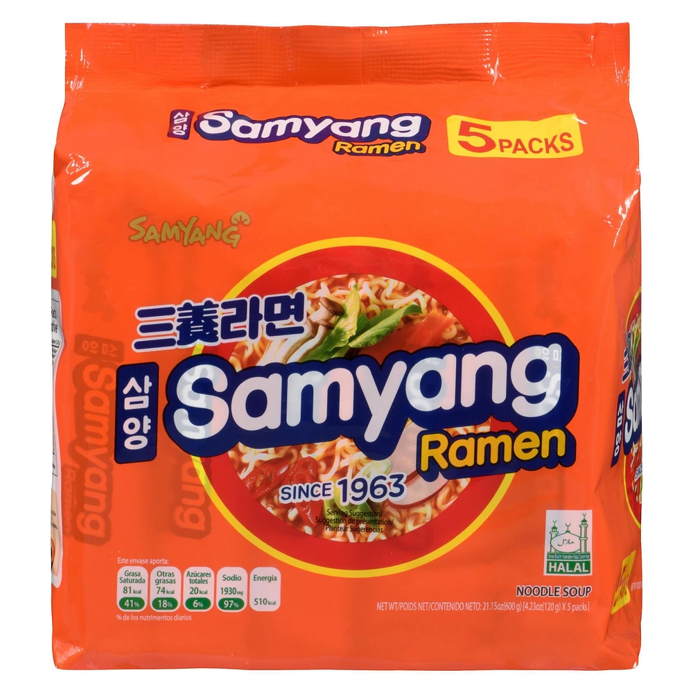 Samyang Original Ramen, 120g x 5