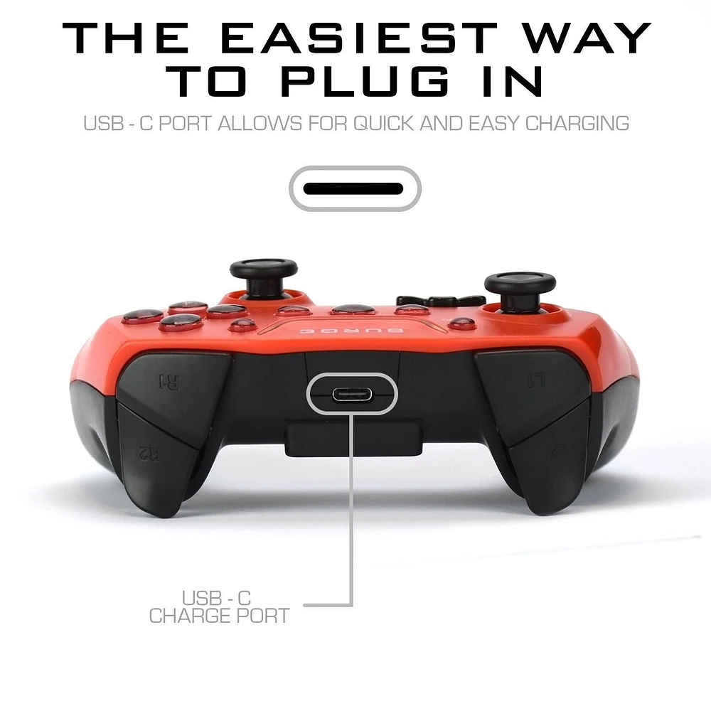 Surge Switchpad Pro Wireless Controller For Nintendo Switch & Nintendo Switch OLED - Red