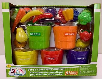 Ensemble d'aliments pour l'qpprentissage des couleurs