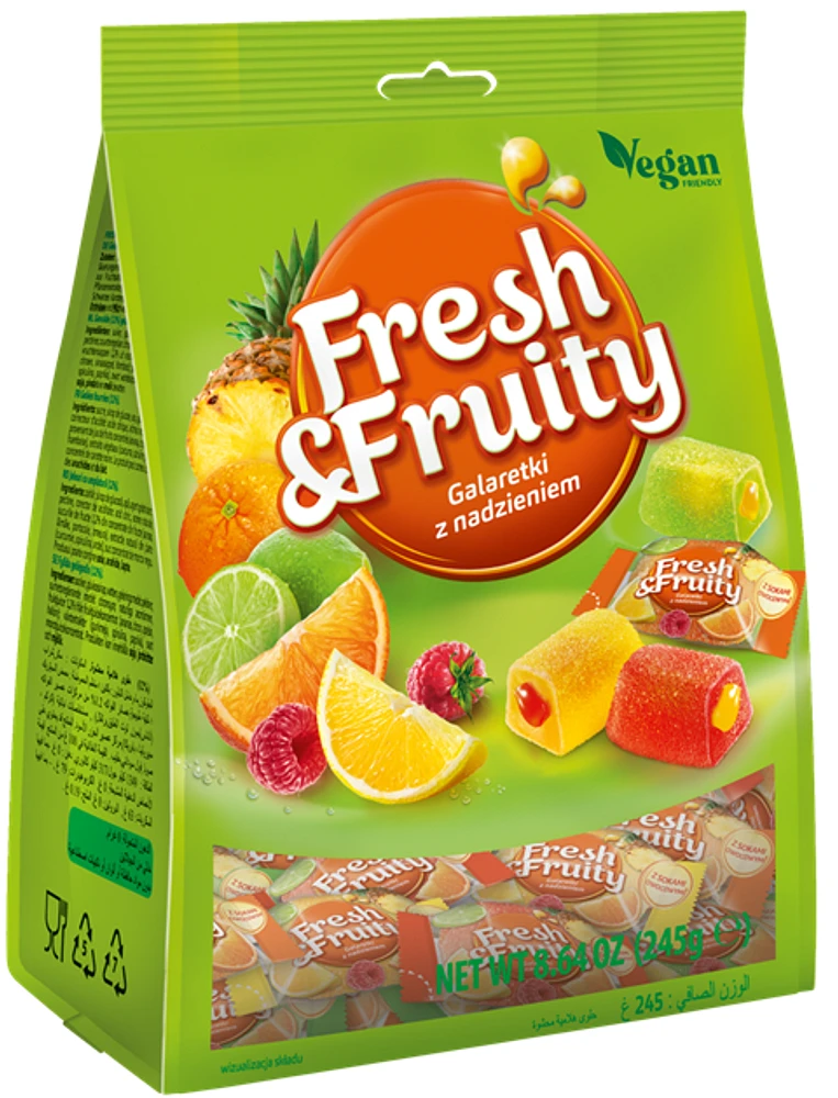 Jelly Fresh & Fruity, Soft fruit jellies, 245g