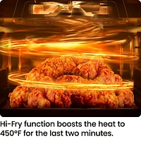Chefman TurboFry Touch 4L (4-Qt) Easy-View Air Fryer w/ 4 Cooking Presets and 235°C (450°F) Hi-Fry Button - Grey, New