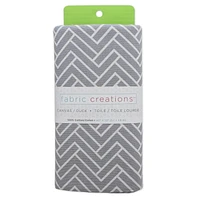 Tissu pré-coupé en toile Fabric Creations en gris chevron - 42" x 72" / 1.1 m x 1.8 m