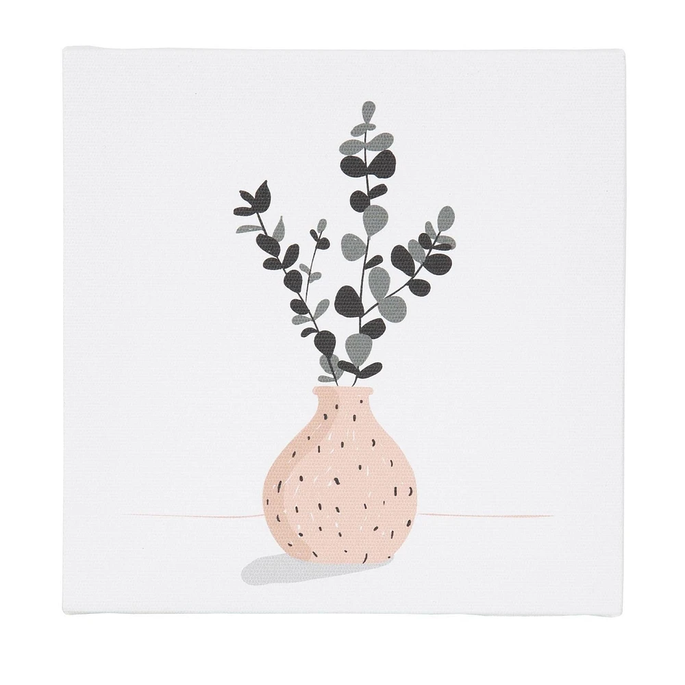 Toile avec vase 15 x 15 cm