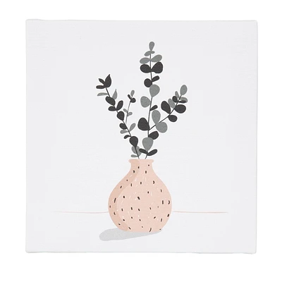 Toile avec vase 15 x 15 cm