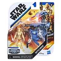 Star Wars Mission Fleet, droïde de combat Destruction, classe équipement, figurine articulée de 6 cm avec véhicule, pour enfants, dès 4 ans