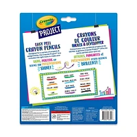 Crayola Project Easy Peel Crayon Pencils, 12 Count, Easy Peel Crayon Pencils