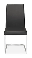 Topline Home Furnishings Chaise de salle à manger universelle noire