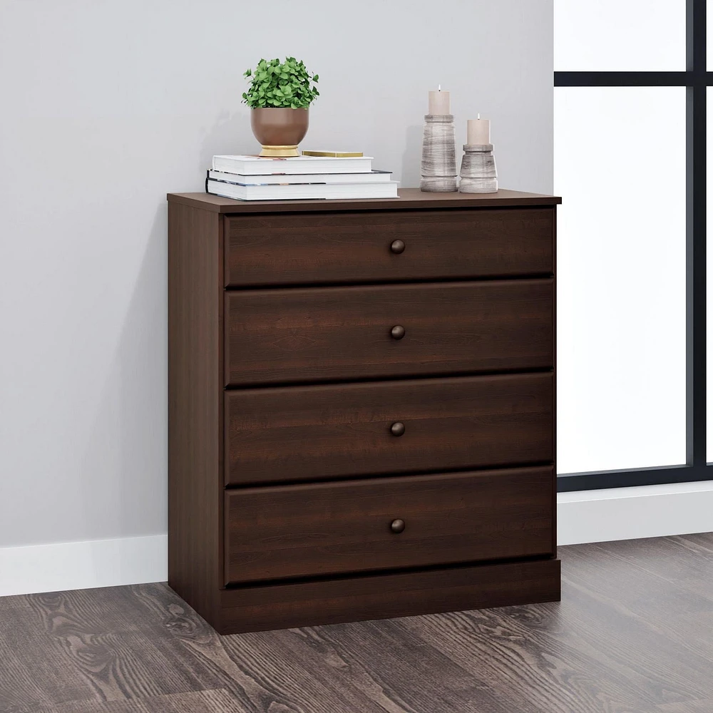Prepac Astrid Espresso 4-Drawer Dresser