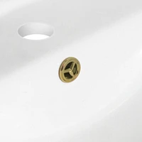 19.5-in. W CUPC Oval Bathroom Undermount Sink Set In White - Gold Hardware AI-20355