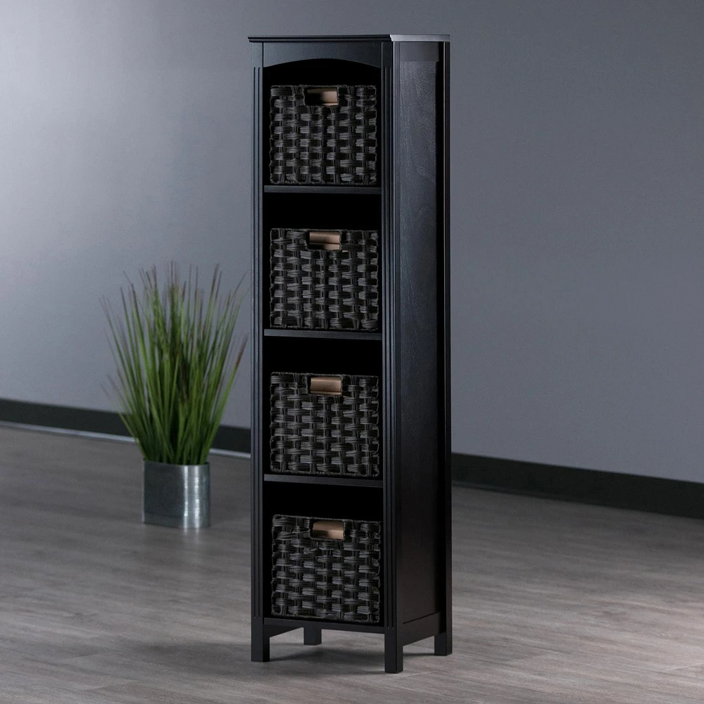 Terrace 5pc Storage Shelf with Baskets Set