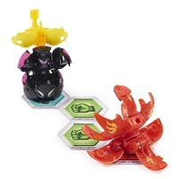 Bakugan Evolutions, Coffret Nanogan Brawl Pack avec 2 Bakugan (Ryerazu et Cimoga), Nanogan Sledge, BakuCores, cartes Bakugan et cartes Portail à collectionner, jouets pour garçons à partir de 6 ans