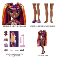 Rainbow High Pacific Coast Phaedra Westward : Poupée-mannequin coucher de soleil (violette)