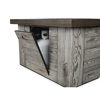 Forest Ridge Propane Fire Table in Weathered Gray with Natural Gas Conversion kit