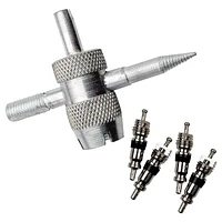 Outil à 4 utilités pour valves de pneus de Slime avec 4 valves de pneus