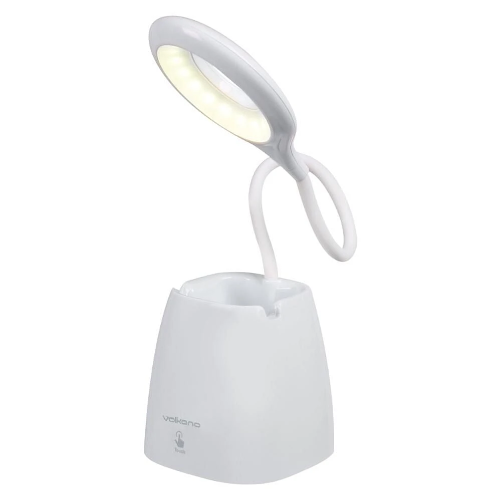 Lampe de table à DEL de la série Volkano Radiant, blanc