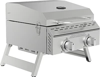 Expert Grill 2 Burner Tabletop Propane Gas Grill in Stainless Steel