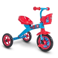 Tricycle en acier Spider Man de Marvel pour garçons, par Huffy Le panier de guidon