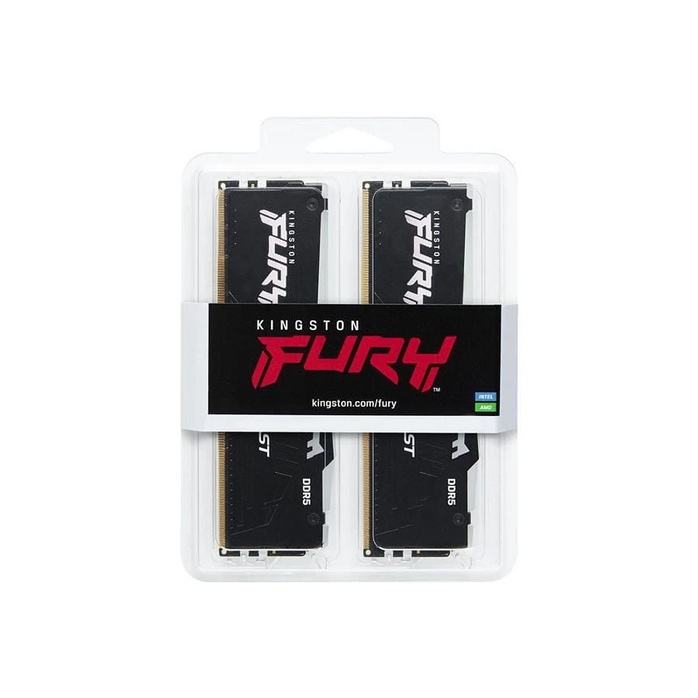 Kingston Fury Beast DDR5 RGB 16GB (2x8GB) 6000MT/s DDR5 CL40 DIMM Desktop Gaming Memory Kit of 2 - KF560C40BBAK2-16