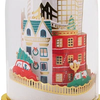 Décoration Hallmark de Noël (Paysage urbain dans une cloche, Signature, en verre et papier)