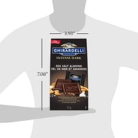 GHIRARDELLI Intense Sea Salt and Almond Dark Chocolate Squares, 117-Gram Bag