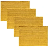 Set de 4 sets de table en coton classiques décontractés Fabstyles, lavables en machine, parfaits pour la cuisine et la table à manger ou les tables d'extérieur