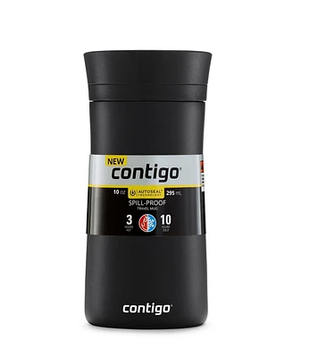 Contigo AUTOSEAL Premium Pinnacle Tasse de Voyage en Acier Inoxydable, 10 oz, Noir 10 oz, Sans BPA, 2121720