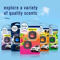 Assainisseur d’air sous forme de pince pour bouche d’air Febreze AUTO, parfum Fraîcheur des îles Gain, pince pour bouche d’air de voiture de 2mL3