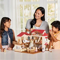 Calico Critters Red Roof Country Home Salle de jeux secrète dans le grenier, ensemble de jeu pour maison de poupée