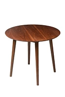 Table à manger Callum en noyer, Table à manger en bois, Table à manger en noyer, Table à manger en MDF, Table à manger en placage, Table à manger en bois moderne, Table à manger ronde