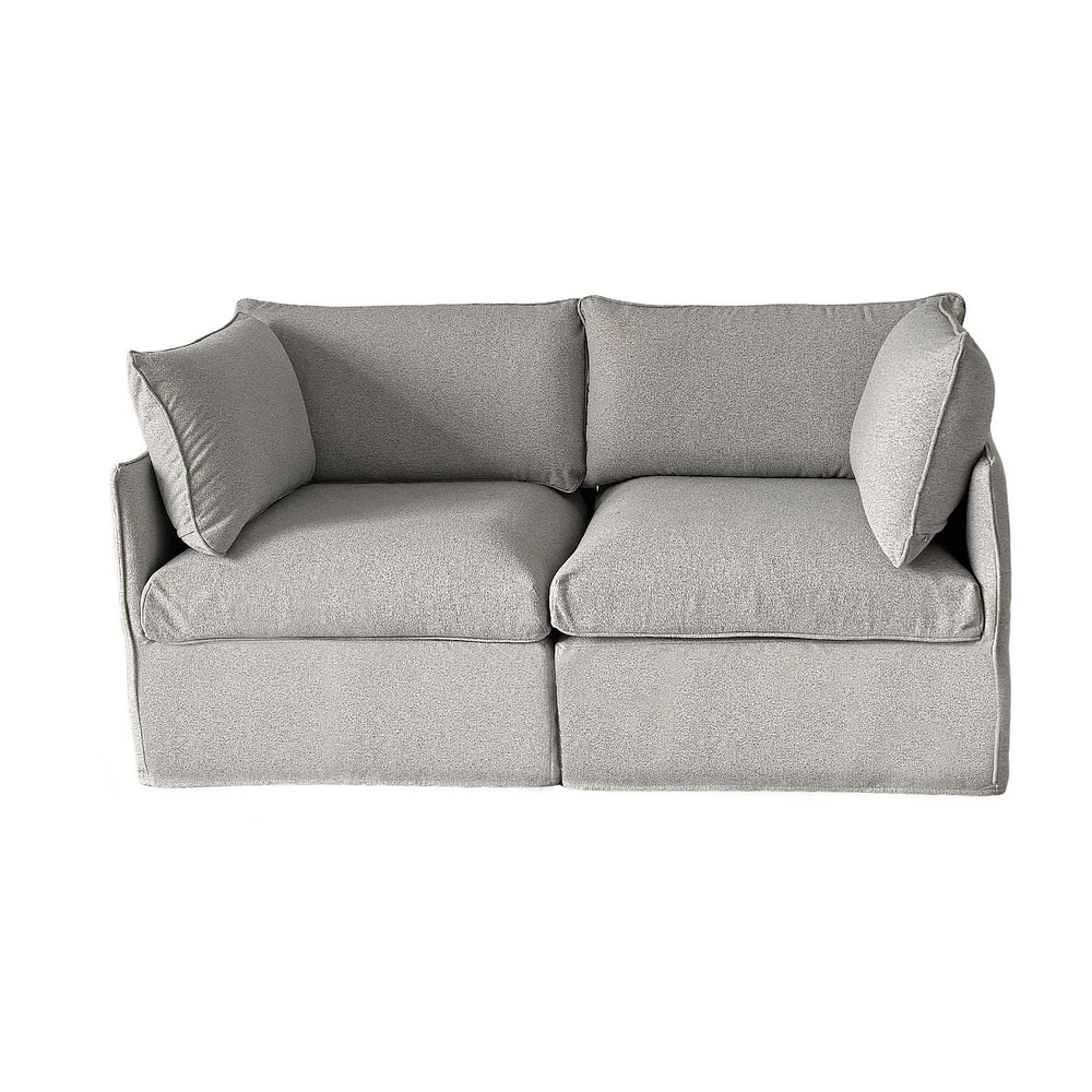 Ensemble de canapés modulaires de patio Patioflare Flexifome, gris